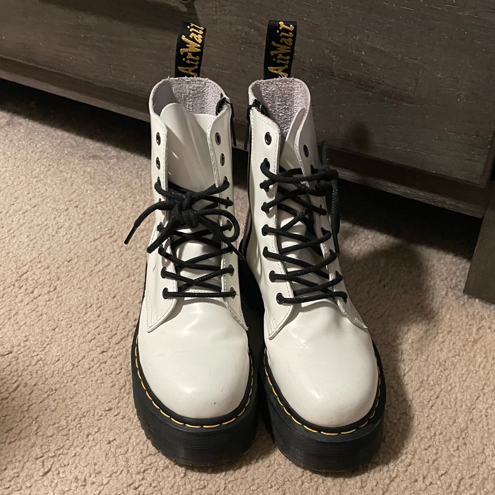 Dr. Martens White Jadon Platform Boots
